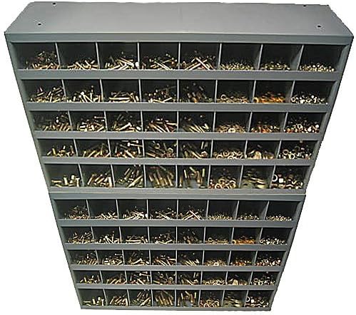 NEF Nut Bolt and Washer Assortment, Grade 8 USS Coarse Thread, Two 40 Hole Metal Storage Bins, 3100 Pieces