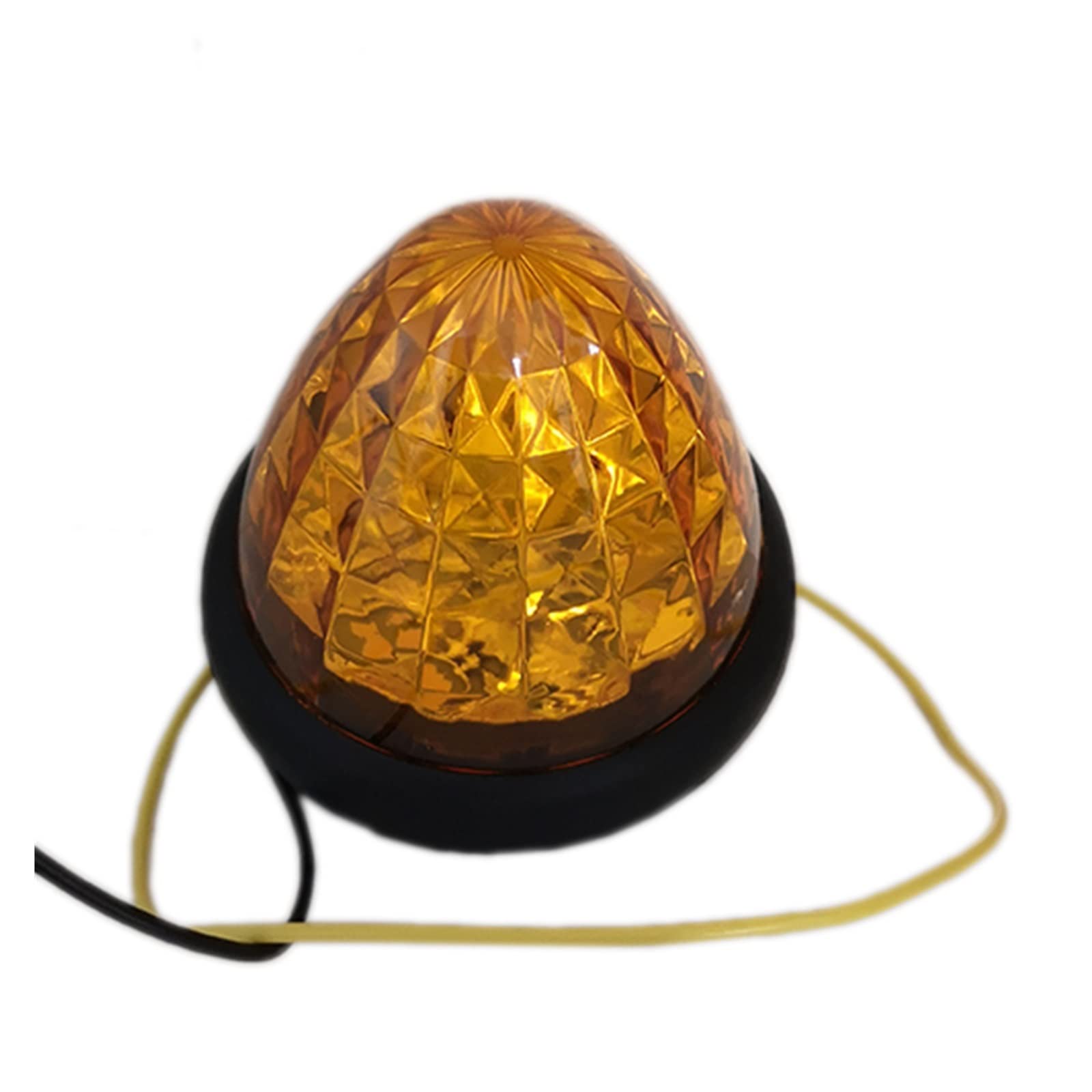 Luz de señal de giro 4 Uds., 12V, 3W, LED Ámbar, Cono De Colmena Redondo, Luz Indicadora Lateral, Ojal, Lámpara De Liquidación Para Coche, Remolque, Camión