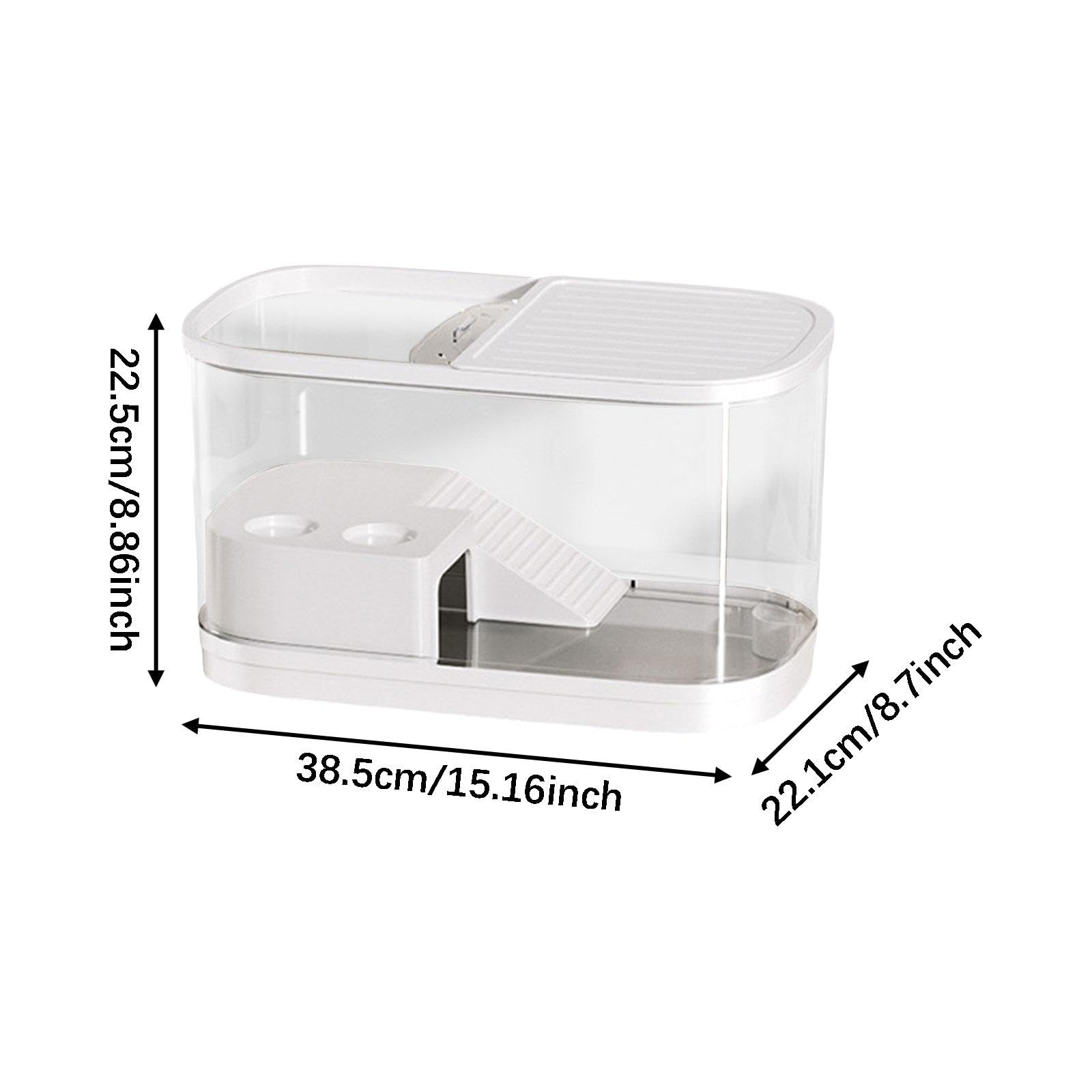 Sharplace Acuario con para Tortugas, hábitat para Reptiles, terrario para Tortugas, Accesorio para Mascotas, L