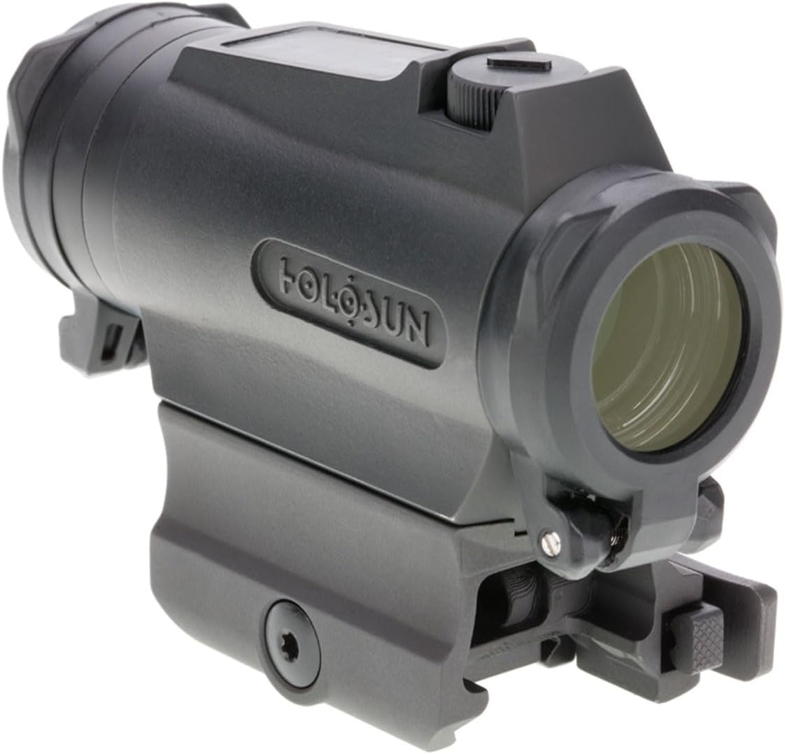 HOLOSUN HE403B-GR / HS403B 2 MOA Dot Micro Sight for Rifles - Shake-Awake Super LED Durable Waterproof Aluminum Sight with Multilayer Reflective Glass & 12 Brightness Settings - Red/Green Dot Options