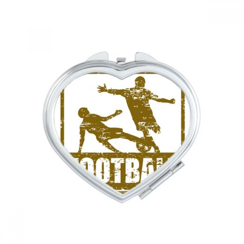 Miroir compact joueur de football rouge pour corriger son maquillage partout sans encombre