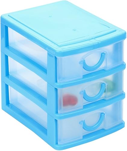 Miniatura 8 de Mini organizador de escritorio, cajón de plástico, cajones de almacenamiento de suministros de oficina, cajones de almacenamiento para organizar