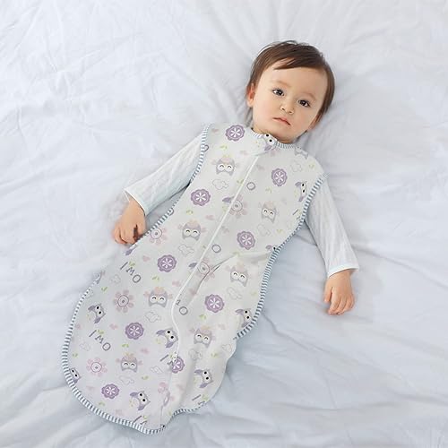 Miniatura 6 de insular Wearable Blanket 2 Pack Cotton Baby Sleep Sack with 2-Way Zipper for Boys Girls Unisex, 2 Pack