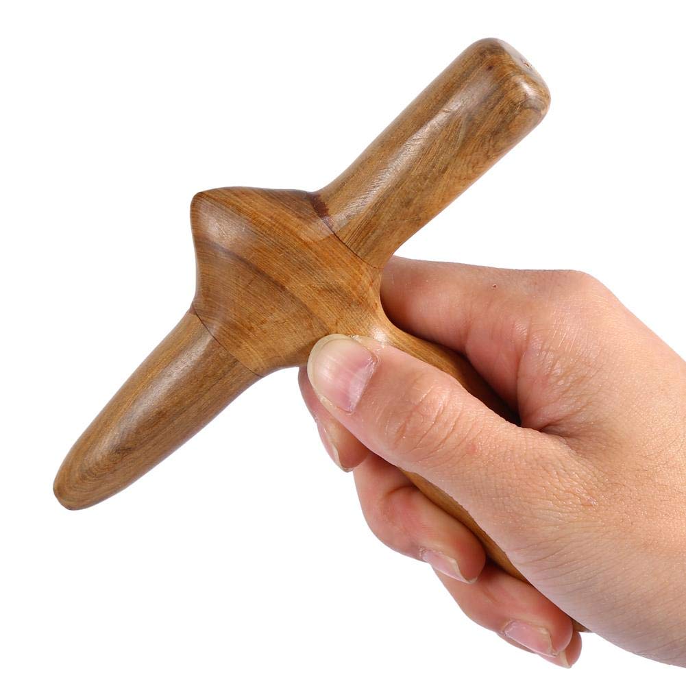 Masajeador de Madera 6 Estilos Vietnam Fragante Madera Cuerpo Reflexología del pie Acupuntura Masajeador tailandés Terapia de Rodillos(#6)