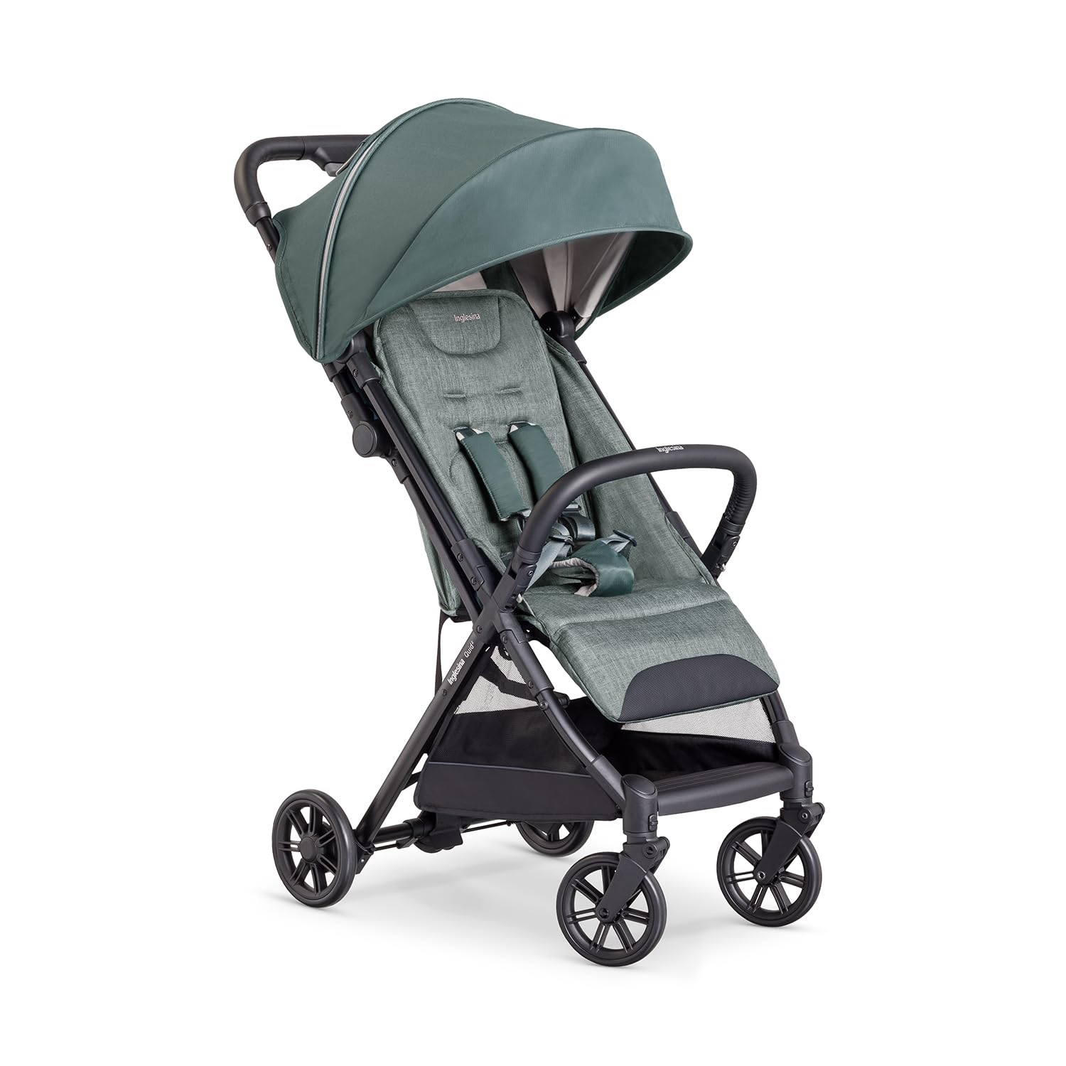 Inglesina Passeggino leggero Quid 2, fino a 22kg, Compatto, Ottimo per Aereo, Elephant Grey, Verde
