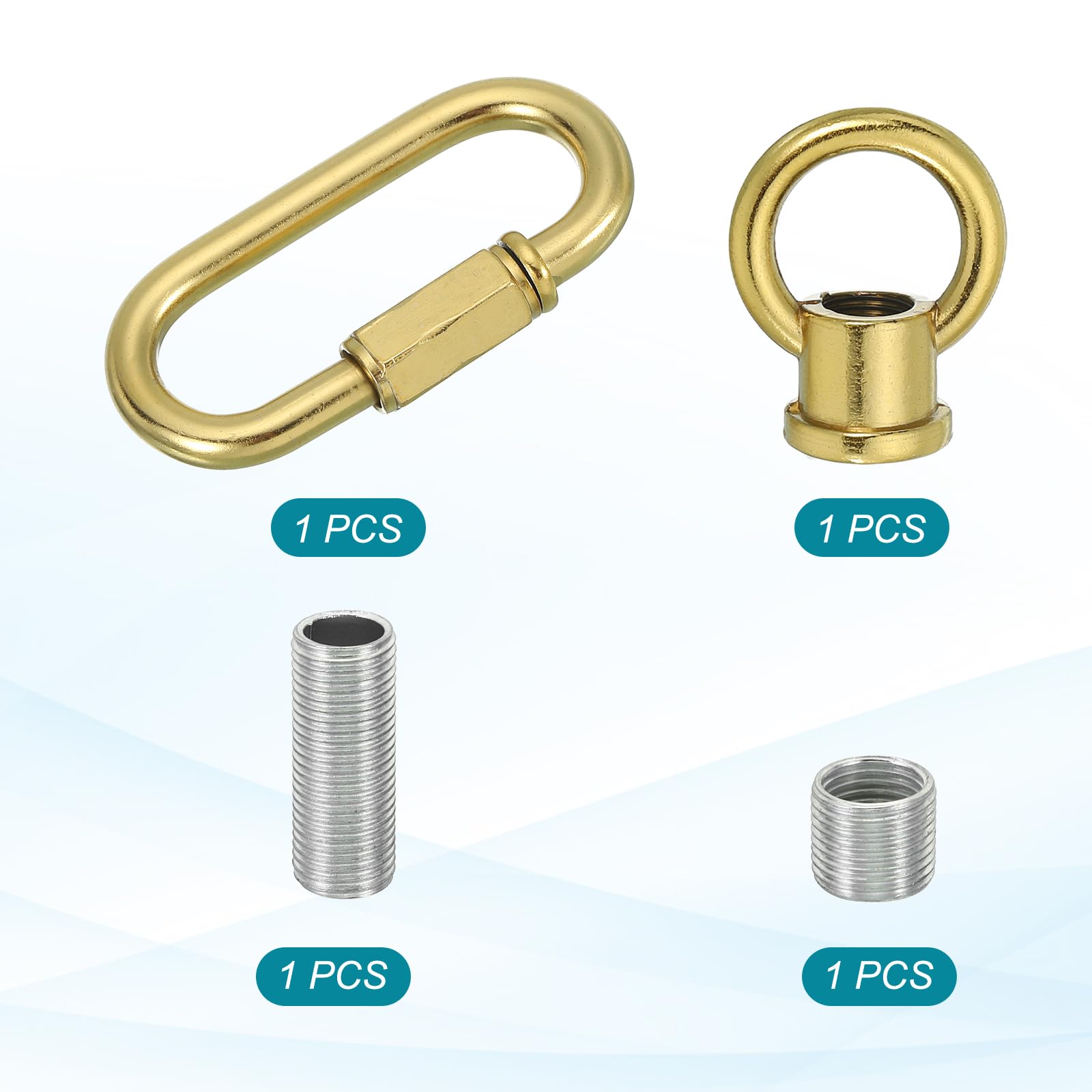 PATIKIL M10 Fine Thread Lamp Female Loop Holder with M12 Adapter Chain Quick Link - Image 3