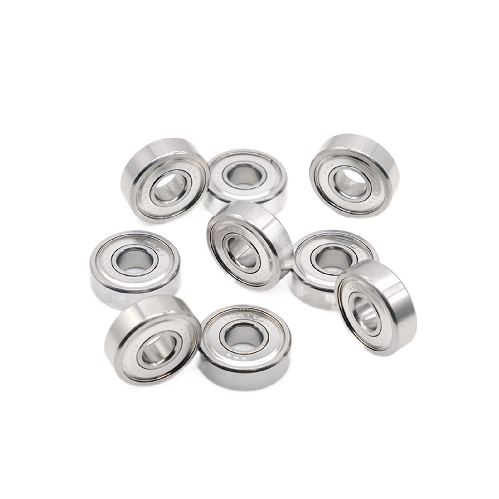 VSPPJYFG Bimetal Seal Shield Micro deep Groove Bearing 10pcs 608ZZ 8x22x7mm 3D Printer Ball Bearings