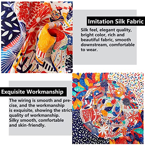 Silk Scarf for Hair - Head Scarf for Women, Lightweight Satin Scarf for Hair Wrapping and Sleeping at Night, 35"x35"3