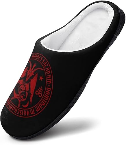 Miniatura 3 de Zodiac Baphomet - Pantuflas de algodón para mujer, de espuma viscoelástica, lavables, antideslizantes, para casa