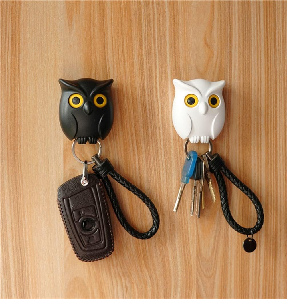2PCS Owl Key Holder Cute Night Owl Key Holder Automatic Open Close Eyes image 2