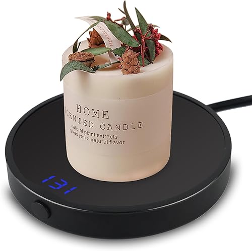 Calentador de velas, calentador de taza de café, calentador de café de acero inoxidable para escritorio, calentador de taza de café con apagado