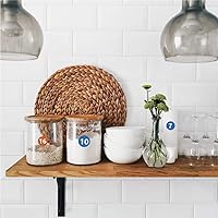 Vista 3 de 12 hojas de 600 calcomanías de vinilo para números, de 1 a 50 etiquetas de números consecutivos, calcomanías de inventario autoadhesivas