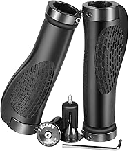 LYCAON Impugnature per Biciclette, Manopole Bicicletta Ergonomiche con 2 Tappi di Chiusura in Alluminio espandibili, per MTB/BMX/Mountain/Downhill/Foldable/Urban Bicycles/Scooter