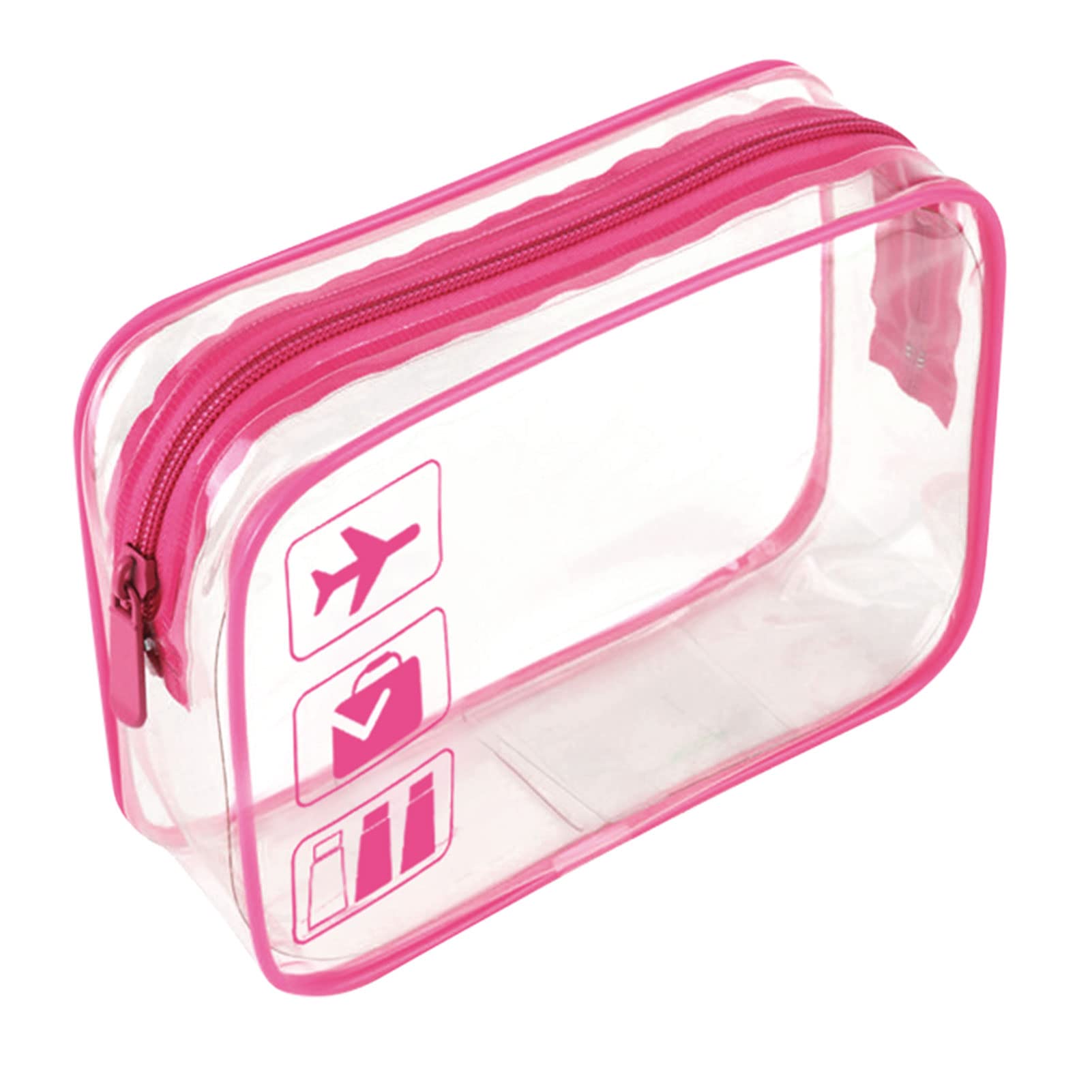 Clear Travel Toiletry Bag TSA Approved Quart Size Travel Bag Airport Security Carry On Liquid Bag Cosmetic Pouch Shower Bag Transparent Toiletries Bags (White — view 8