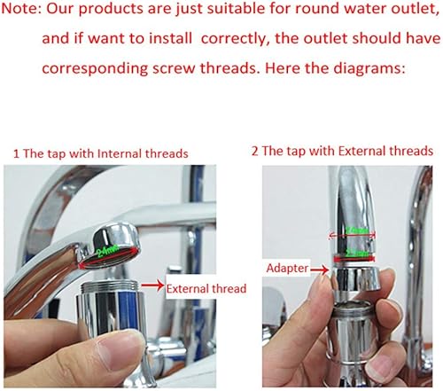 Miniatura 5 de 7 Color LED Luz Cambiante Resplandor Ducha Stream Agua Grifo Grifo para Cocina Bañera 1 unids