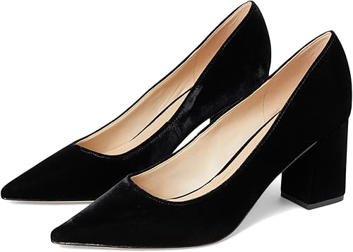 Marc Fisher LTD Womens Zala Black Velvet 5 Medium