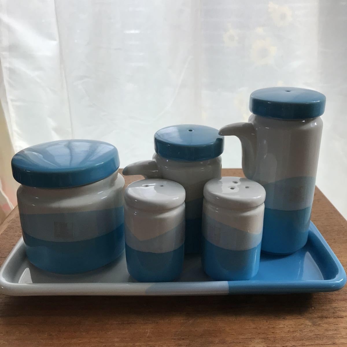 Amazon｜品 昭和レトロポップ PASTEL COOK 調味料入れセット 陶器製 