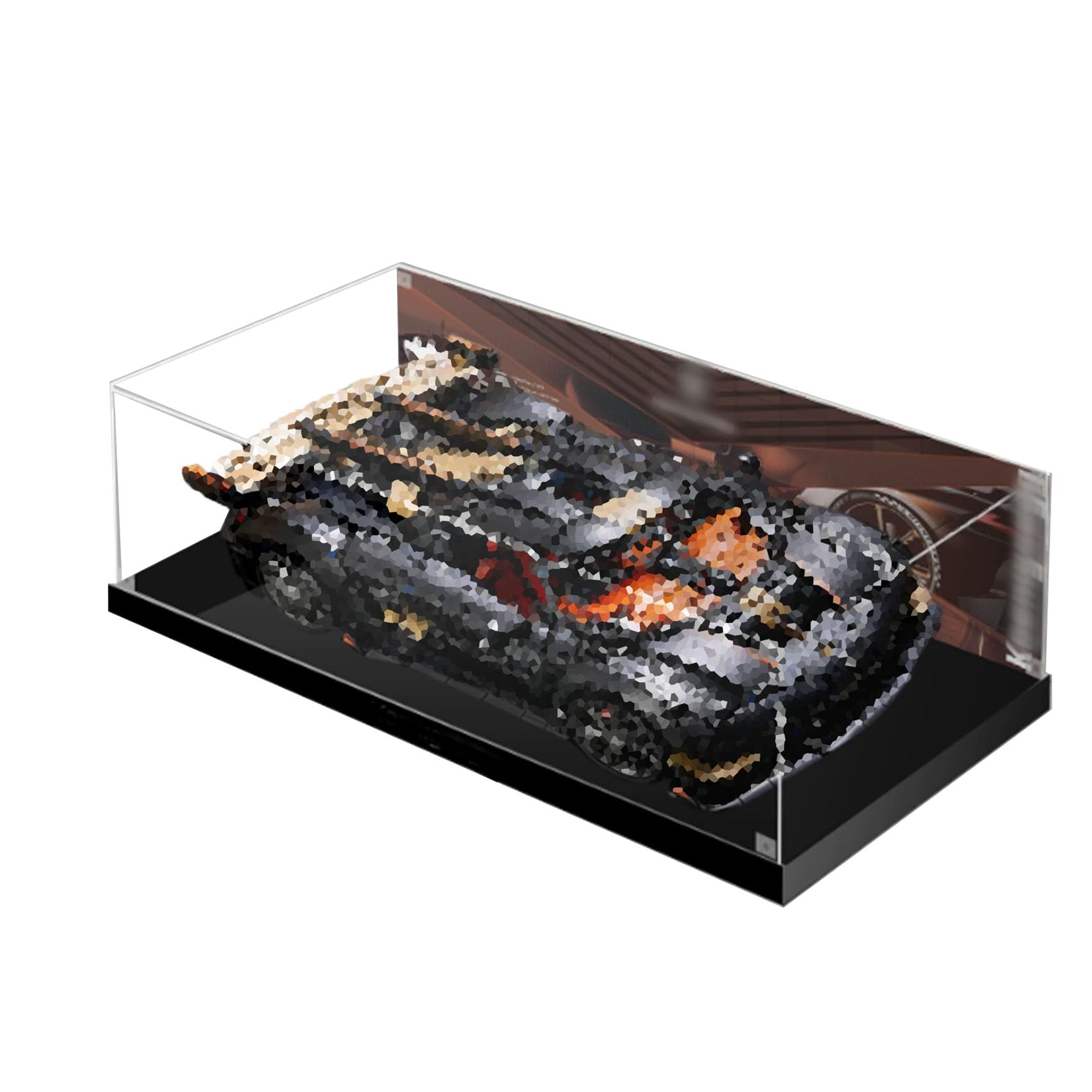 Dustproof acrylic Display Case for Le-go 42232 Racing Car Model-display box only