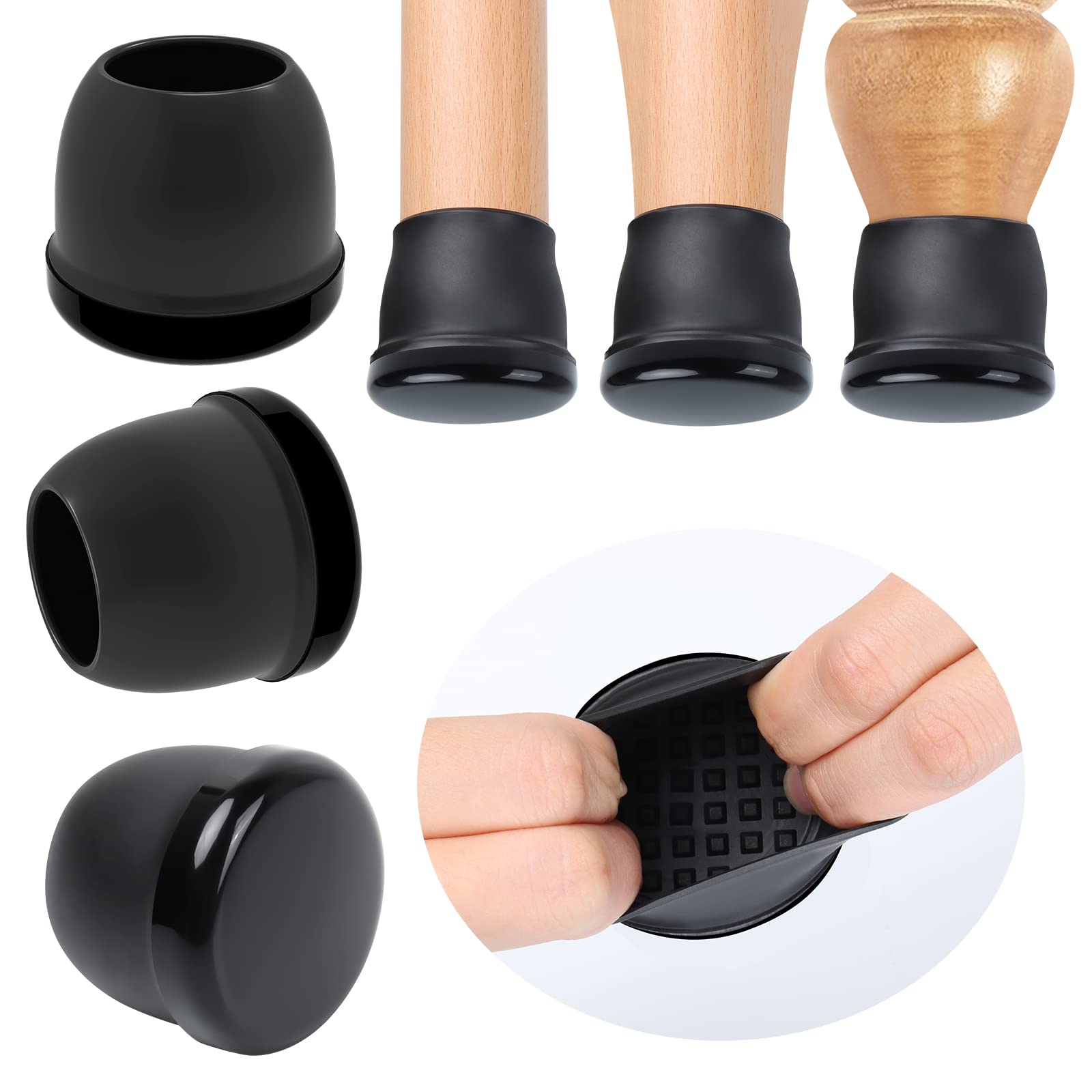 Protectores de Suelo para Patas de Silla 28-37mm, 16 Tapas de Silicona pequeñas para Patas de Silla con Fieltro, Fundas de protección para Patas de Silla de Silicona, Protectores para Patas de Silla — view 9