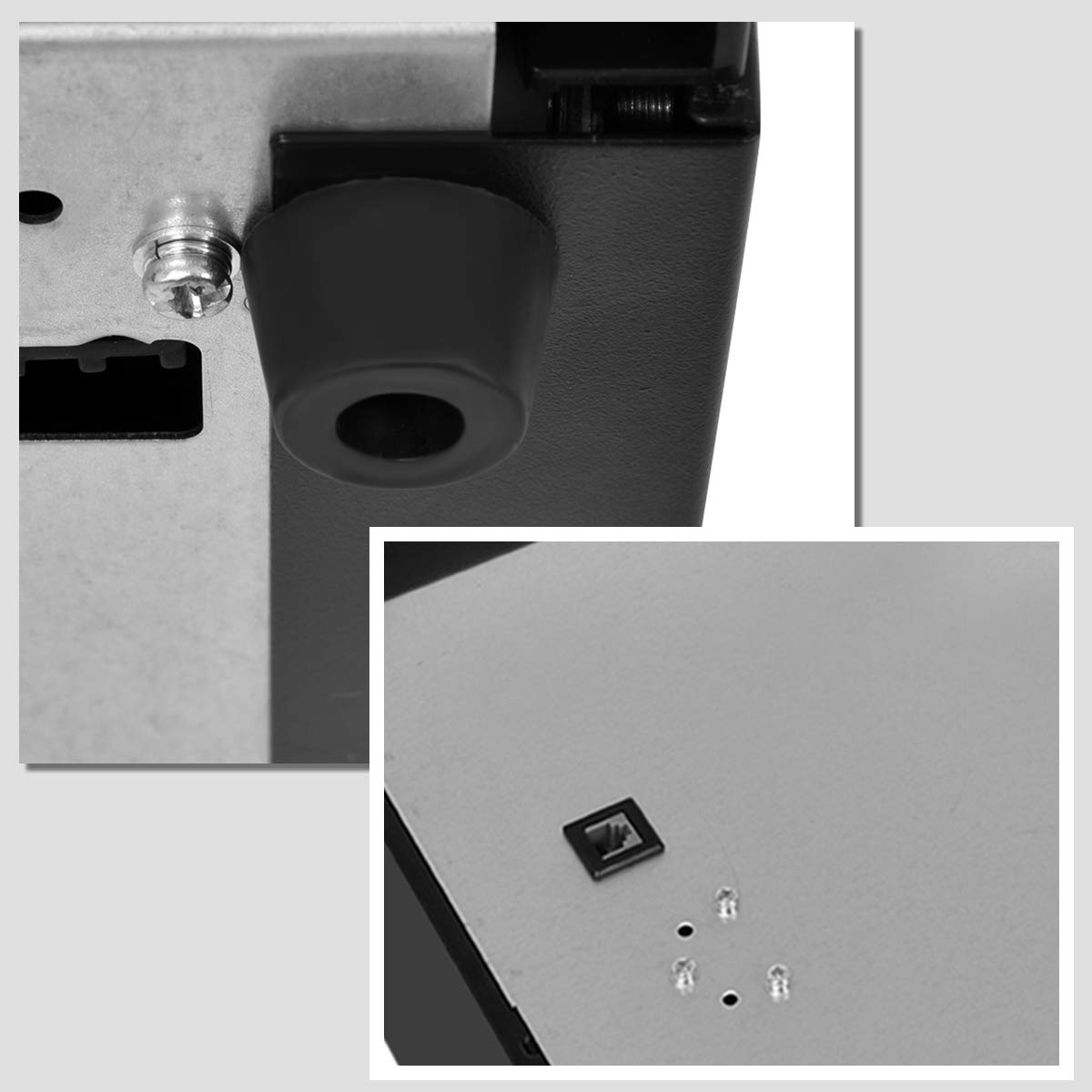 DREAMADE Kassenschublade mit Elektrisch/Manuell Öffnen, Geldschublade Geldkassette, Cash Drawer mit 5 Fächer verstellbar, Geldzählkassette Münzeinsatz Kassenlade, Schwarz