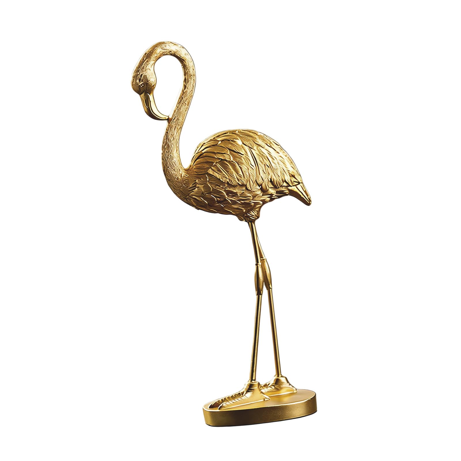 Shurhome Flamingos Statues Resin Flamingoes Bird Statue Decorative Sculptures Collectibles Ornament for Cabinets Entryway Decors Resin Flamingos Bird Sculpture
