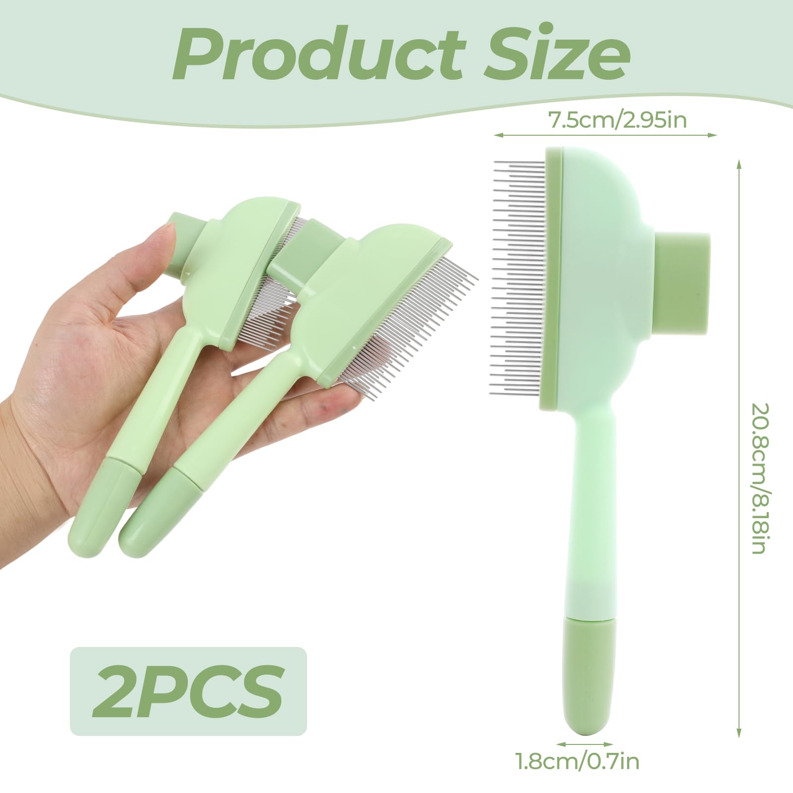 Brosse pour Chat avec Dents arrondies en métal pour Un Entretien en Douceur, Peigne Puces Chat et Peigne Anti Puces pour Chat, pour Toilettage Doux de Brosse Chat Poil Court