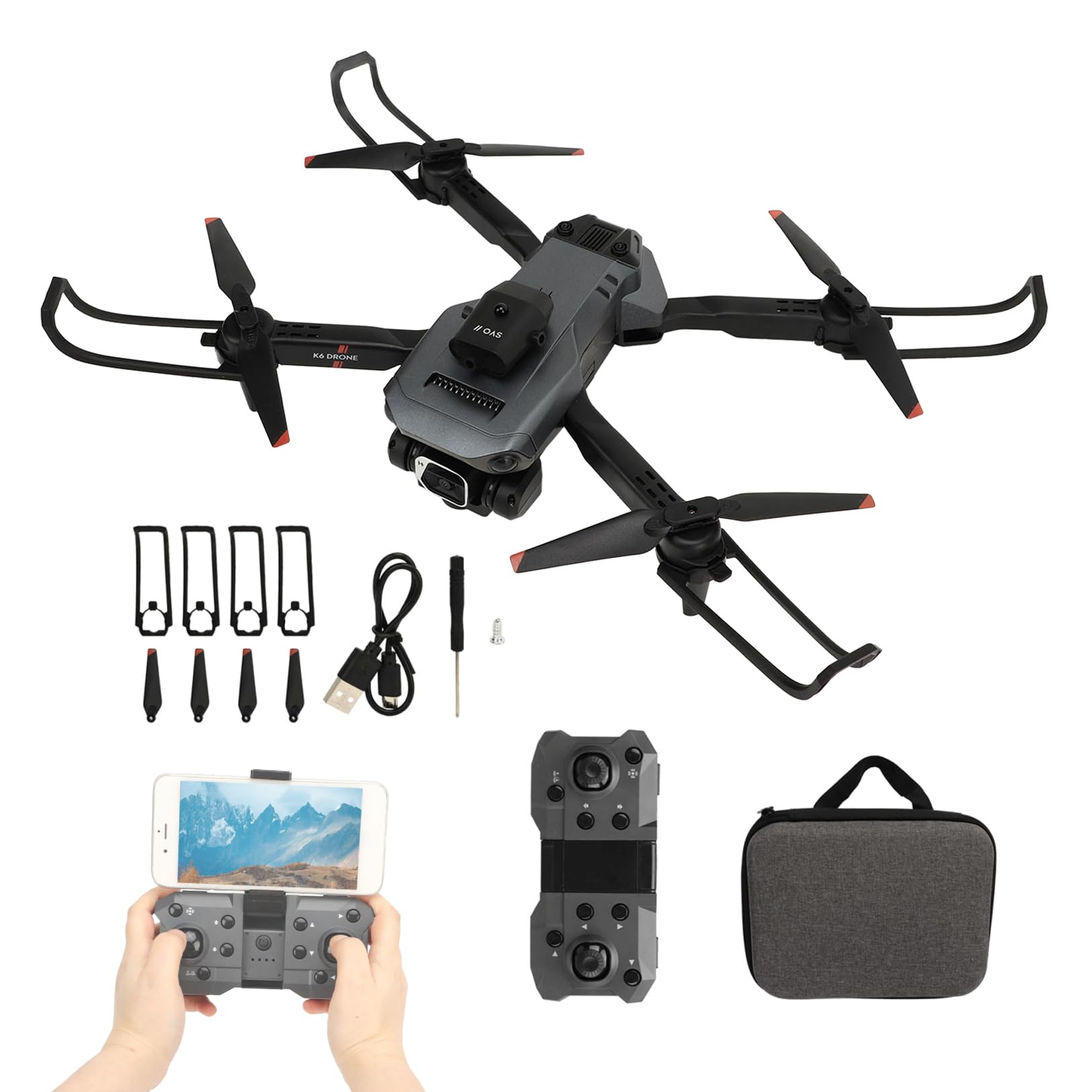 Dron Dji Dron KF610 Con Cu00e1mara Dual 4k HD, Profesional, FPV