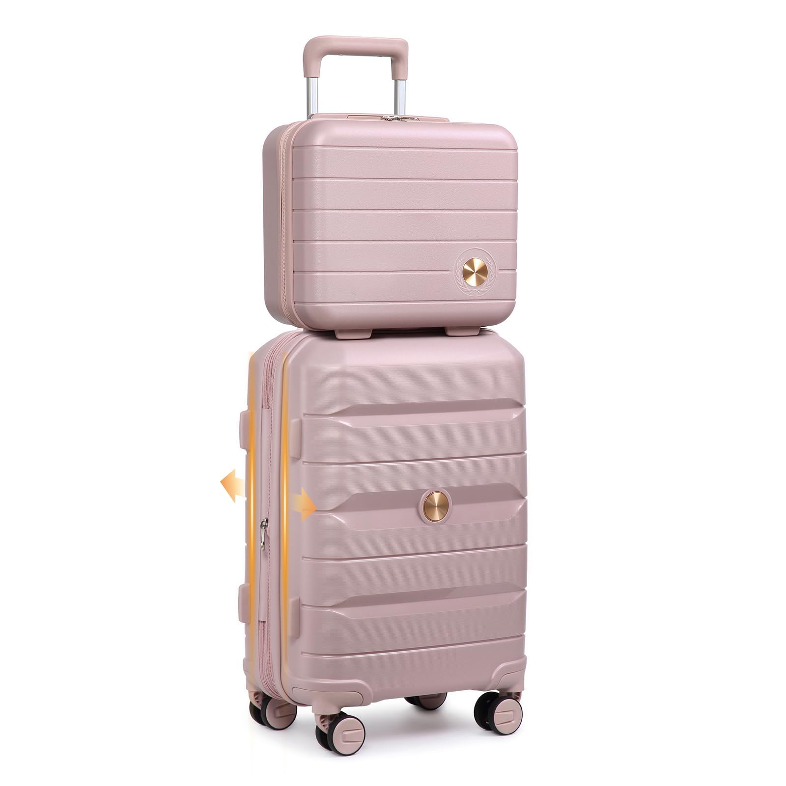 Sea choice Valigia da viaggio Espandibili Bagaglio a mano Cabina Trolley set di valigie trolley con 4 Doppie Ruote a 360° et Chiusura TSA, 55cm
