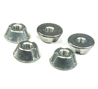 8pcs 10-32 Tri-Groove Tamperproof Security Nuts Zamak5 Zinc Anti-Theft Trigroove, VV #63