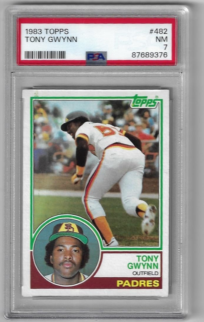 Tony Gwynn Graded Rookie Card PSA 7 NM Collectible Baseball Card - 1983 Fleer Baseball Card #482 (Padres)