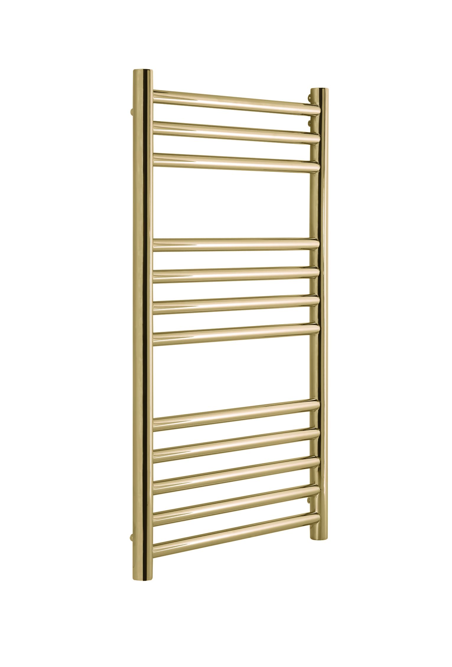 Manissa Brushed Brass Boston Heated Towel Rail 400Mm W X 800Mm H Central Heating Bathroom Towel Radiator