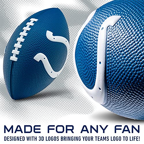 Image of Franklin Sports NFL Football - Kids Foam Football - Soft Junior Size 8.5 inch Ball with 3D Logos - Perfect for Gameday + Tailgates