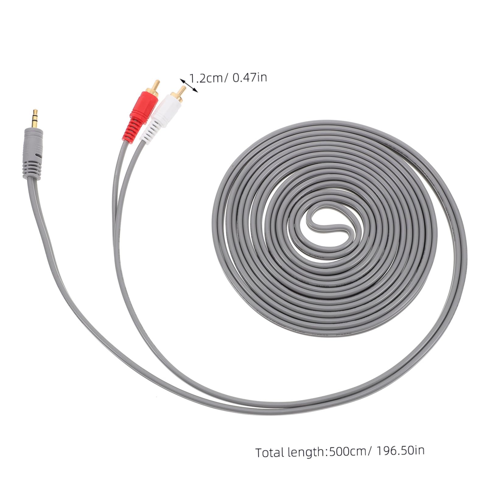 GANAZONO Audio Cable to Splitter High Transmission Speaker Wire for Dual Device Connection Core for Amplifiers and Audio Equipment