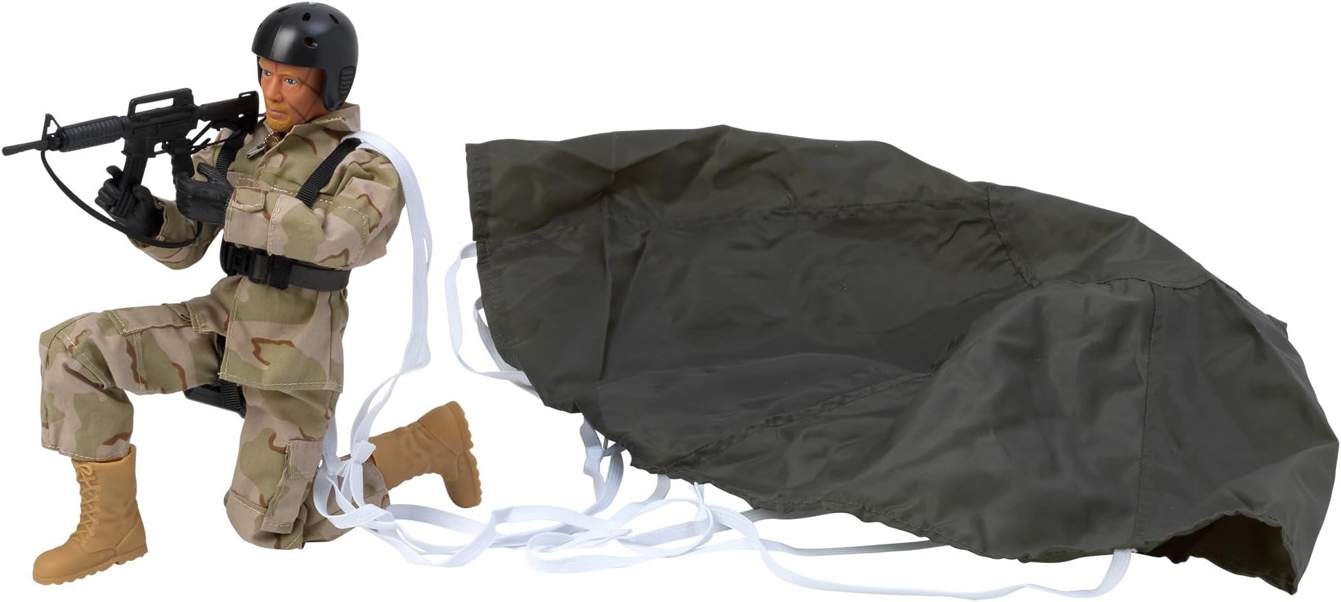 WORLD PEACEKEEPERS from Peterkin | 12" Airborne Trooper Action Figure & Accessories including Working Parachute| 1:6 Scale | Action Figures & Accessories | Ages 3+