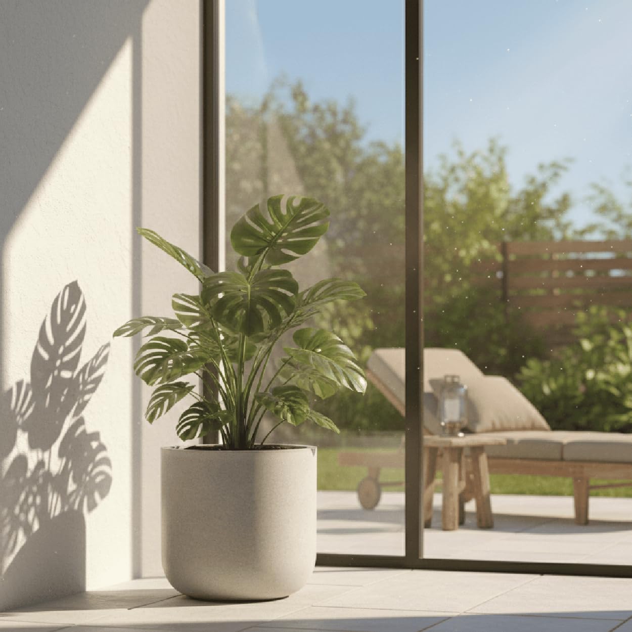 Blumentopf Orena - 56x54 - Silber metallic - Blumentopf für den Innen- und Außeneinsatz - Übertopf - Pflanztopf - Pflanzgefäß