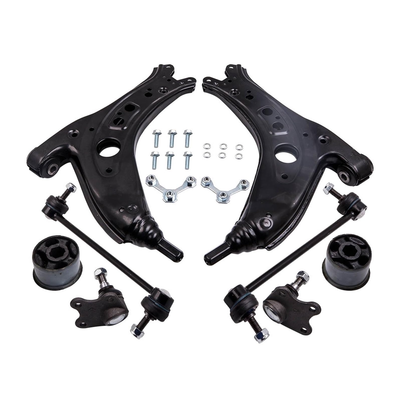 wahacz trójkątny Pasuje do VW Polo 9N Skoda Fabia Kompletny zestaw dolnych wahaczy układu kierowniczego 6Q0407151L Wahacz Zawieszenia
