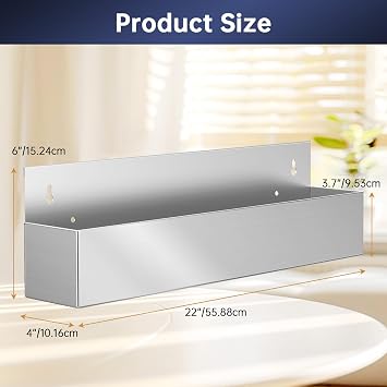 22 Inch Stainless Steel Liquor Bottle Storage Rack | Multi-purpose Storage Organizer For Bar, Kitchen And Garage Liquor Display