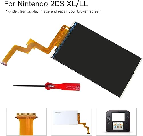 Miniatura 3 de Nueva pantalla LCD superior superior inferior reemplazo para Nintendo 2DS XL/LL 2017 con herramienta de apertura