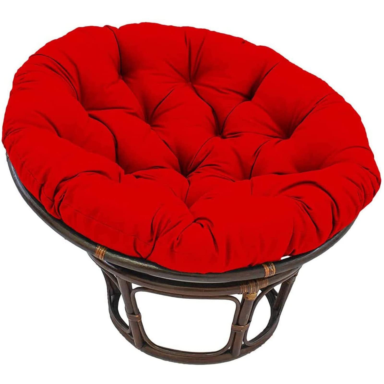 SHAIRMB Papasan Round Chair Cushions, Outdoor Waterproof Egg Chair Pad,Thicken Papasan Chair Cushion, Swing Chair Cushion Outdoor, for Outdoor Garden, Balcony and Living Room,outdoorC,90x90cm