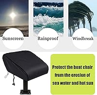 Vista 7 de SoGuDio CYZDYZ-2p-001 - Funda de asiento plegable para barco, 420D, impermeable, resistente a la intemperie, para silla de pesca remolcable