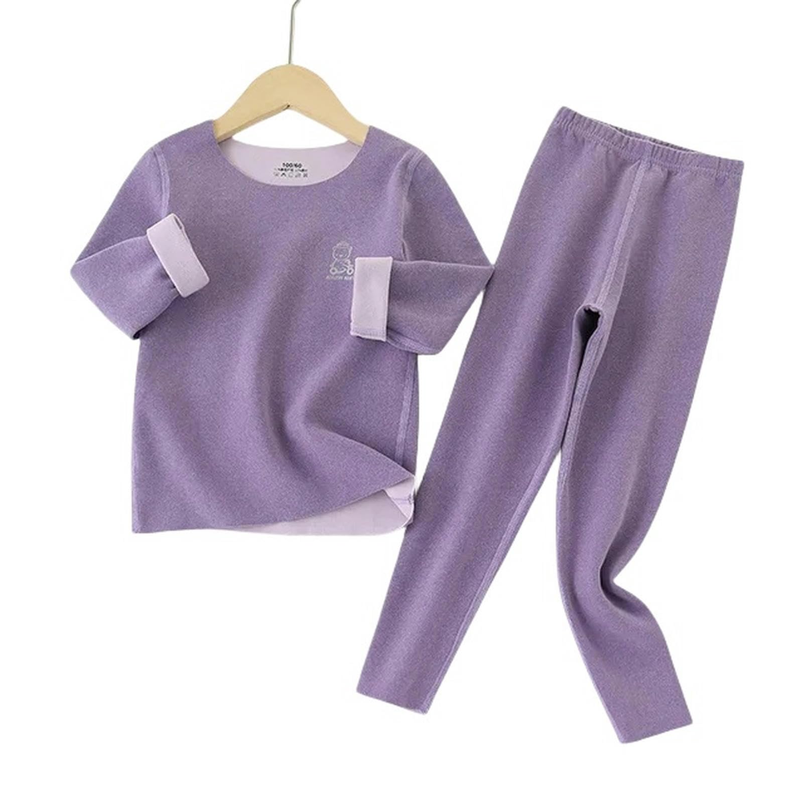 Zonto sous-vêtements d'hiver pour Enfants Ensemble De sous - Vêtements Chauds pour Enfants Pantalon d'hiver Garçon Fille Épaissi Homewear Chaud 14-15 Ans