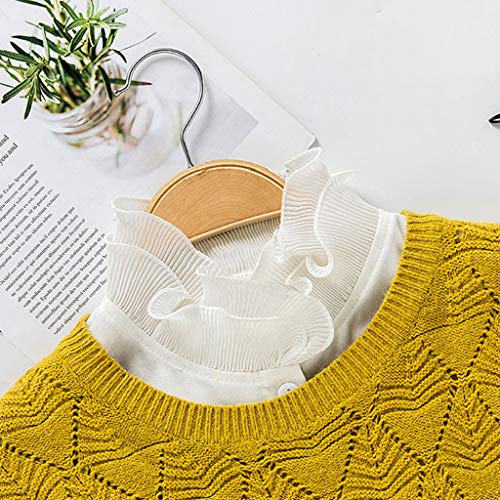 Faux col à volants avec manchettes assorties pour sublimer un pull basique - 3