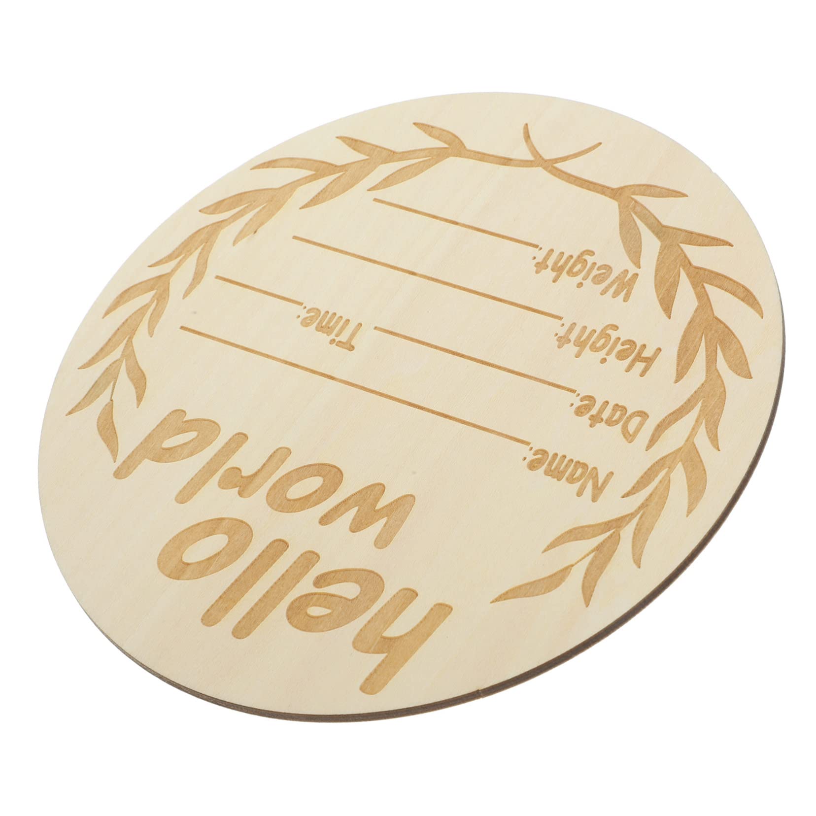 HAPINARY Smooth Wooden Name Sign Birth Announcement Round Newborn Sign for Photography