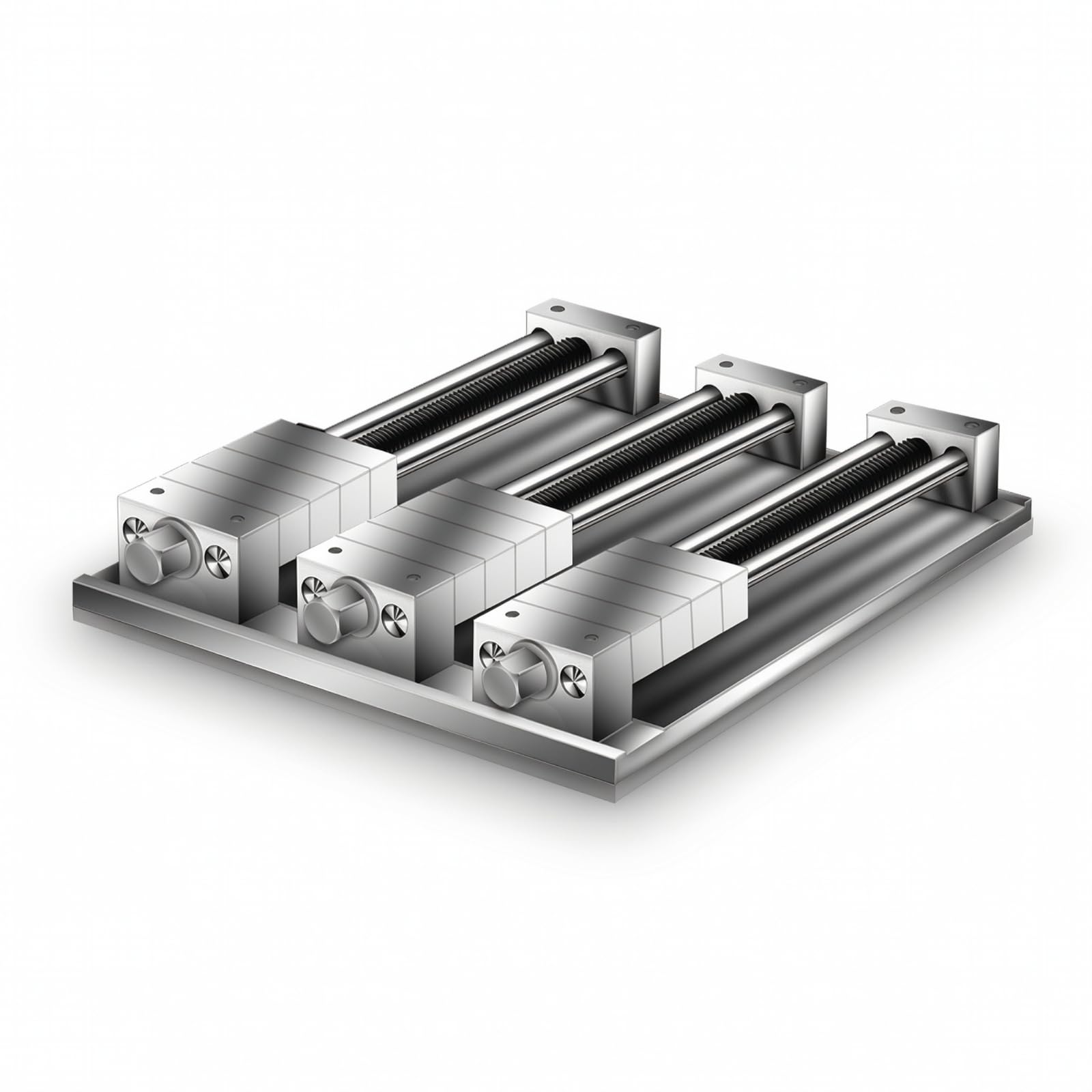 Qianly Morsa Universale a Tre-4 Assi-Cinque Assi Robusta Morsa con Ganasce Sostituibili Multi-Stazione per Officina Meccanica, 3 File, 12 Posizioni, Base 16mm
