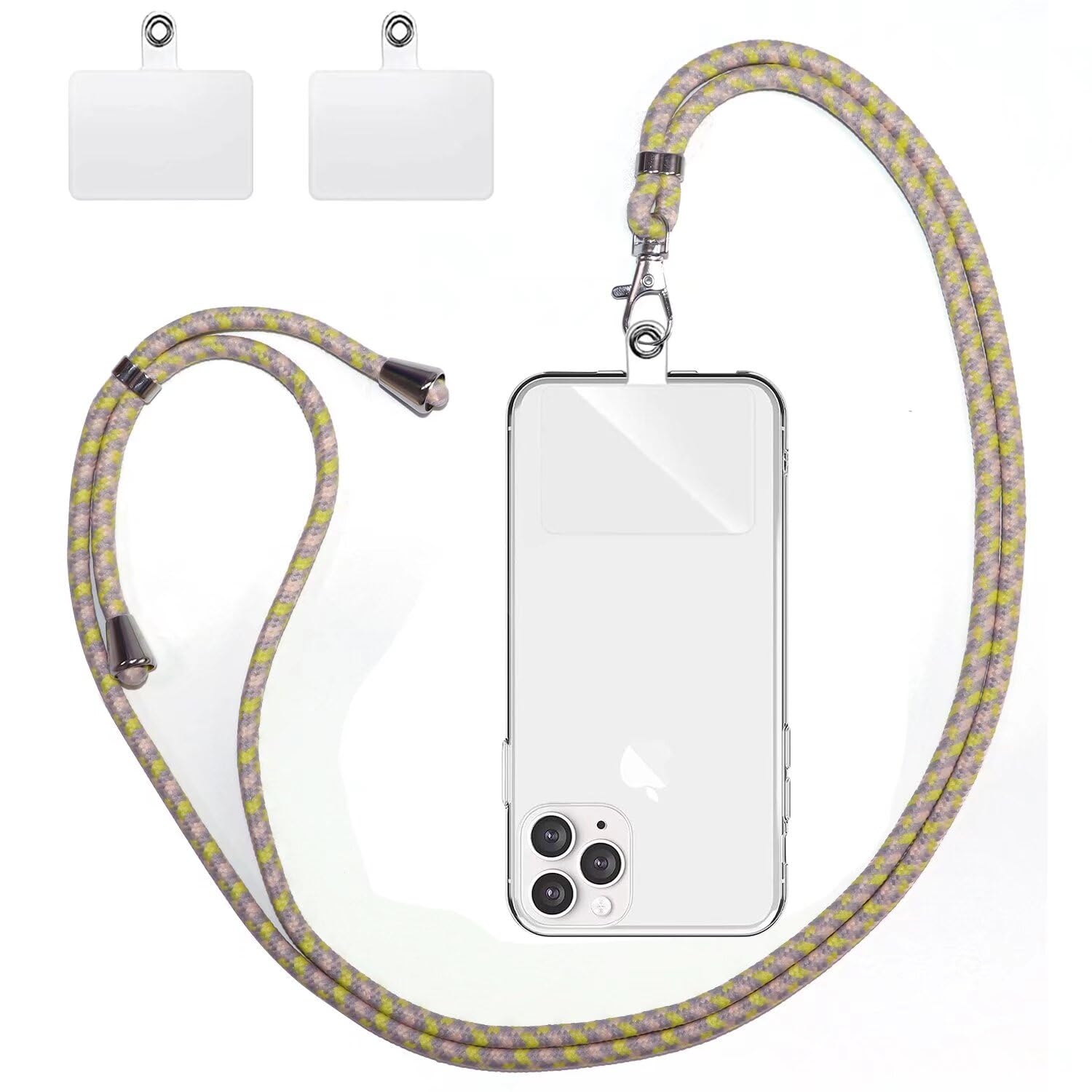 Custodia Con Collana Per Xiaomi Redmi Note 9T 5G – Cover TPU Trasparente Con Cordino Regolabile 150 Cm, Antiurto, Antiscivolo, Multicolore