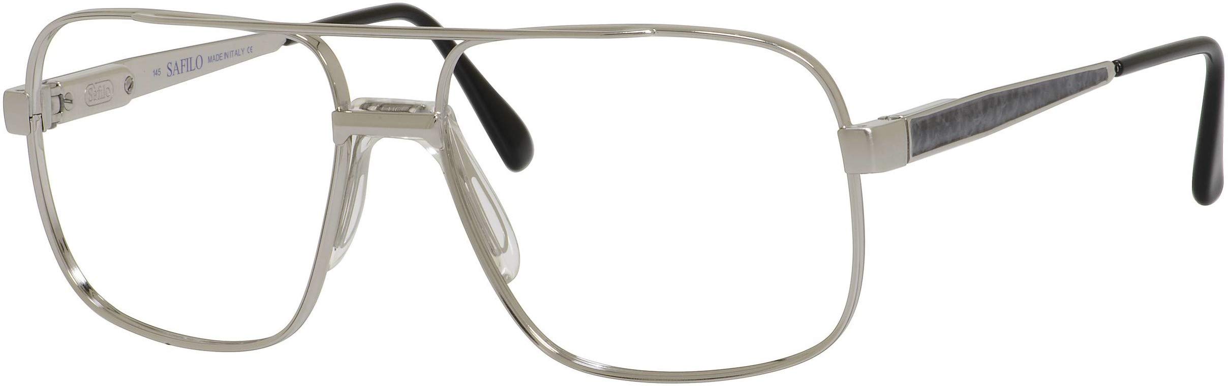 Elasta Metal Rectangular Eyeglasses 59 0L32 Gray Marble