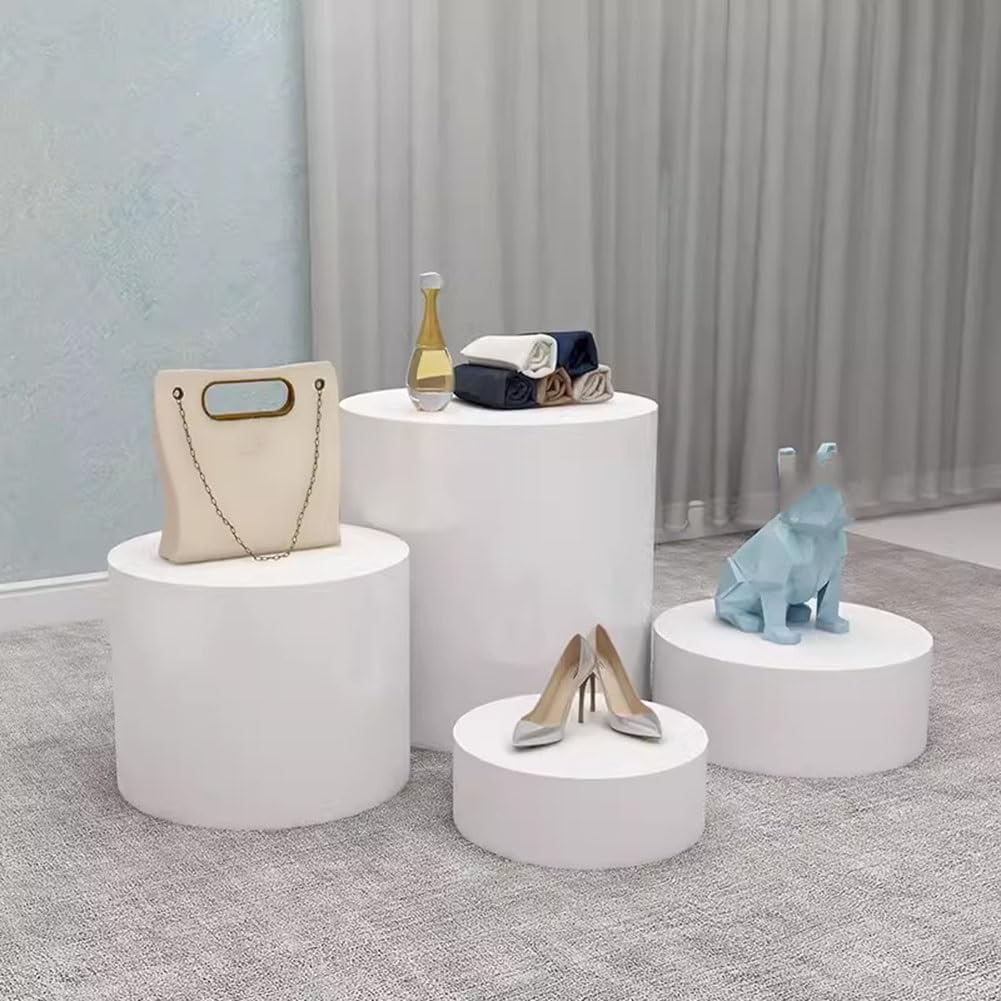 Generico Espositore Rotondo con piedistallo per Negozio di Abbigliamento, Modello Piattaforma, Tavolo espositivo d'ingresso Personalizzabile per l'allestimento di Negozi di Abiti da Sposa, Ideale per