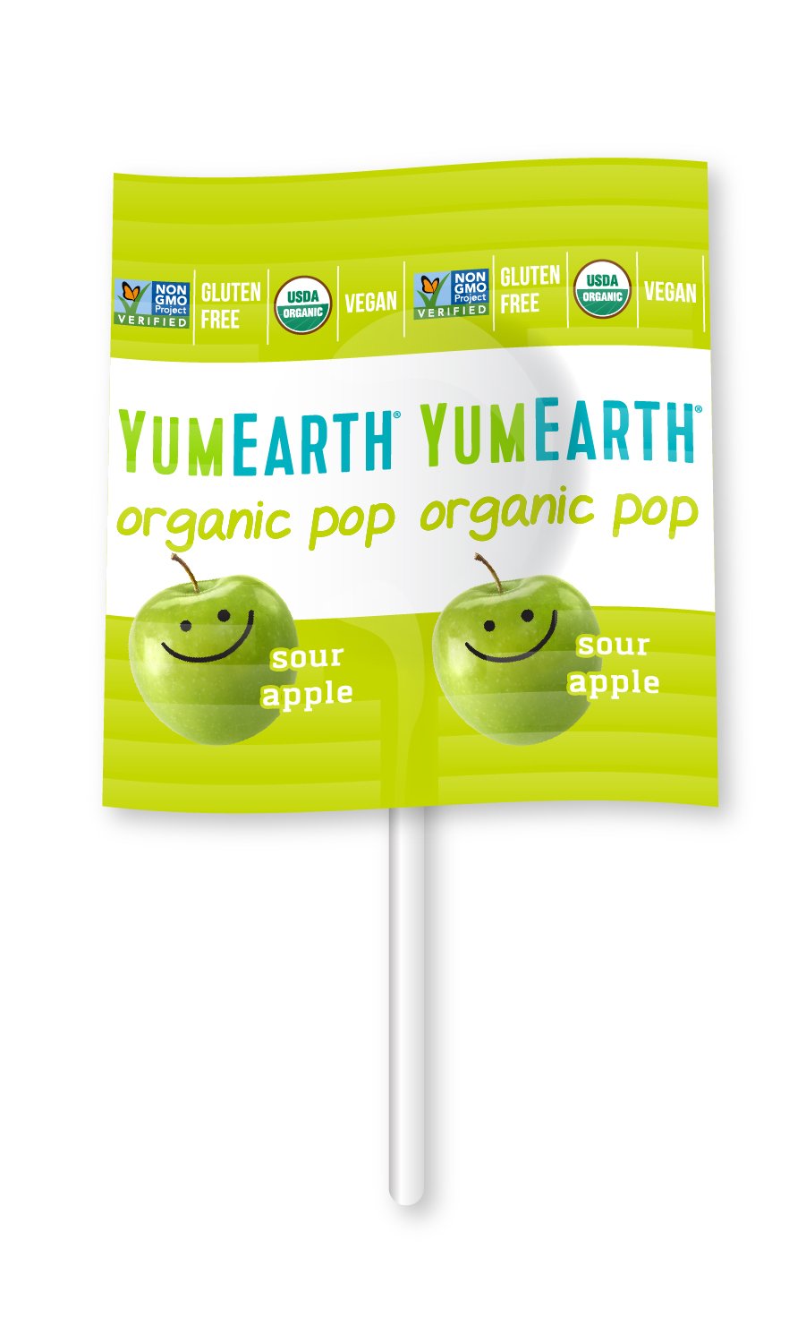 Yumearth - piruletas ecológicas bio de frutas 8 sabores: granada, sandía, fresa, manzana, cereza, melocotón, Frutos rojos y Mango - 40 unidades
