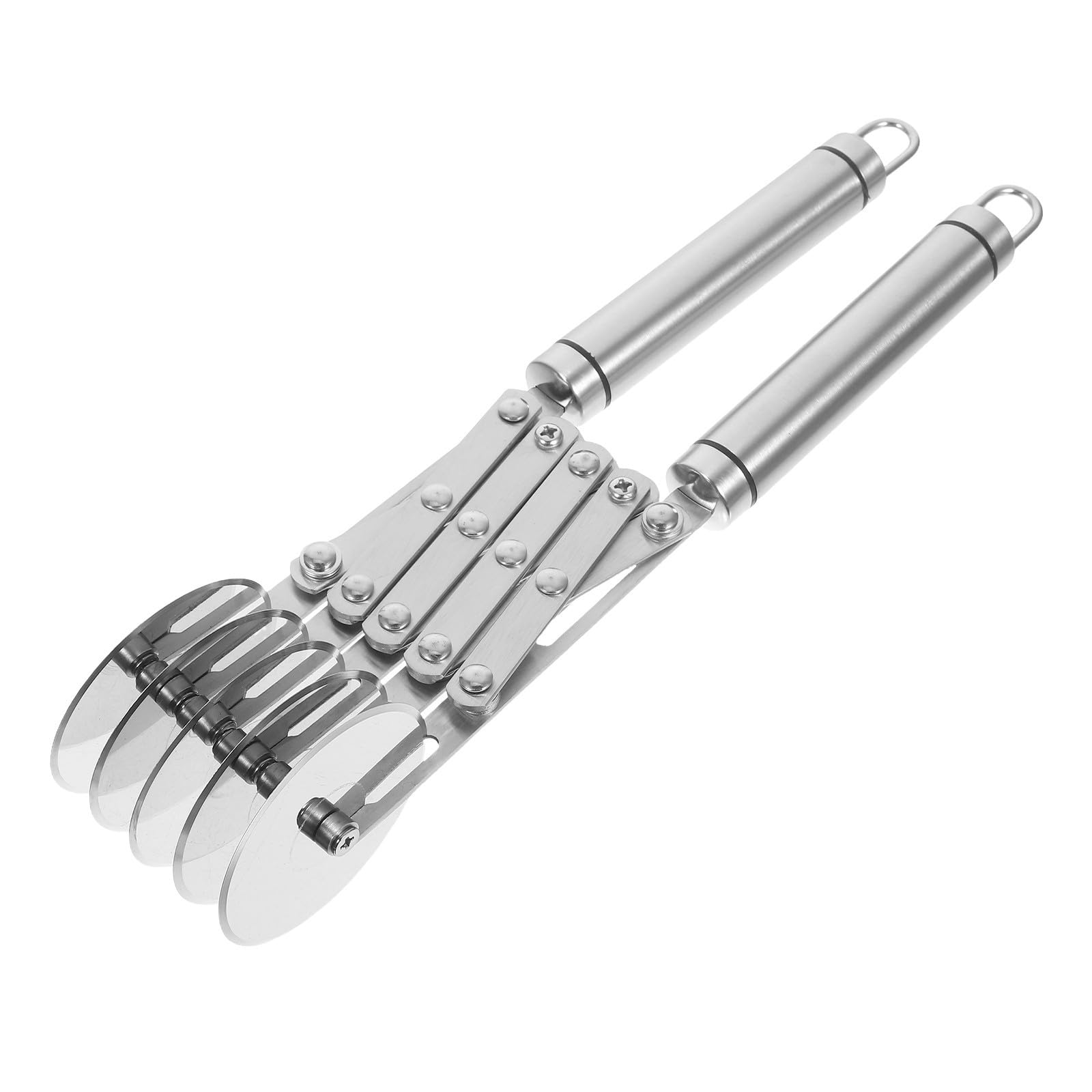 Luxshiny Cortador de Pizza Rueda Cortador de Pizza de Acero Inoxidable Plata y Galletas Fácil de Limpiar y Cortar Masa