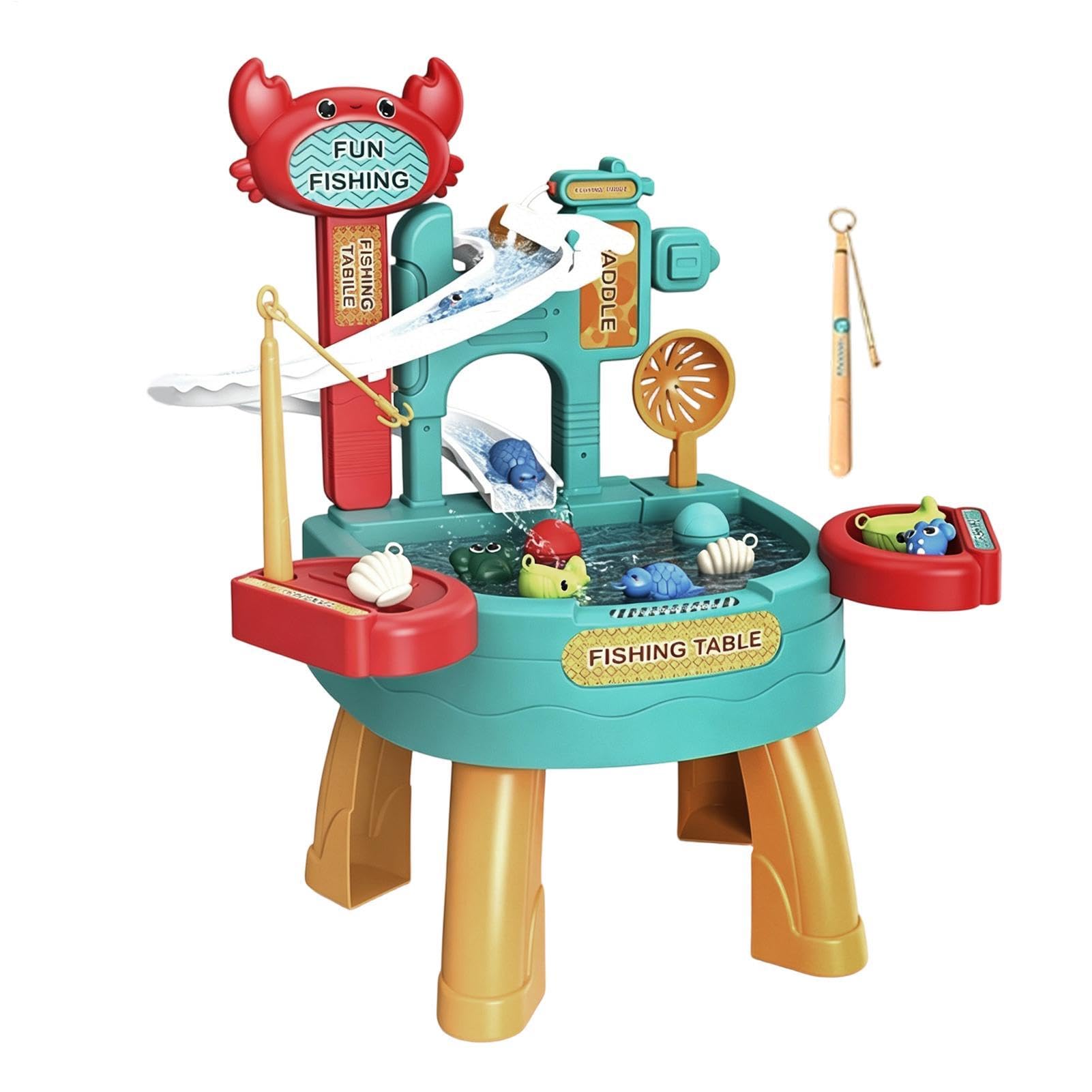 Mesa De Agua Para Niños Juguete Al Aire Libre Para Verano | Juego Pesca Infantil Para Niños Niñas Preescolares Patio Playa Camping Guardería Hogar Baño Sala Juegos Vacaciones